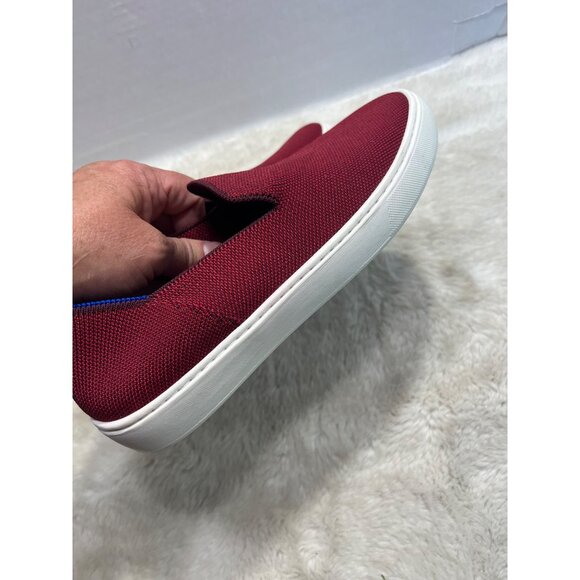 Rothys Slip-On garnet red knit Sneakers women Size 8 - Picture 2 of 10